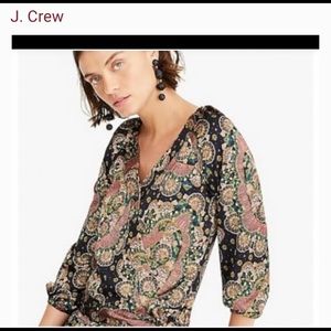 J Crew Point Sur Wrap Top